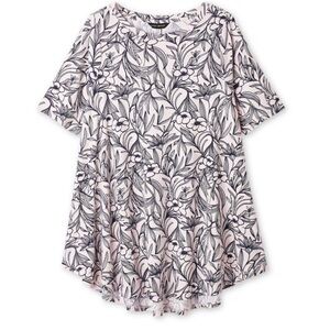 🔥10 for $100🔥 NWT Lane Bryant floral short sleeve Floral Tunic size 2X flowy